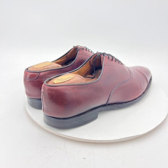 Allen Edmonds Park Avenue Men Size 9.5B Brown Leather Cap Toe Oxford Dress Shoes - Picture 4 of 14